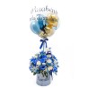 Elegância Azul: Box Luxo com Flores e Bubble