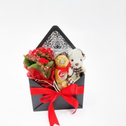 Mini Envelope Calandiva com Ursinho Ferrero: Amor Doce em um Presente